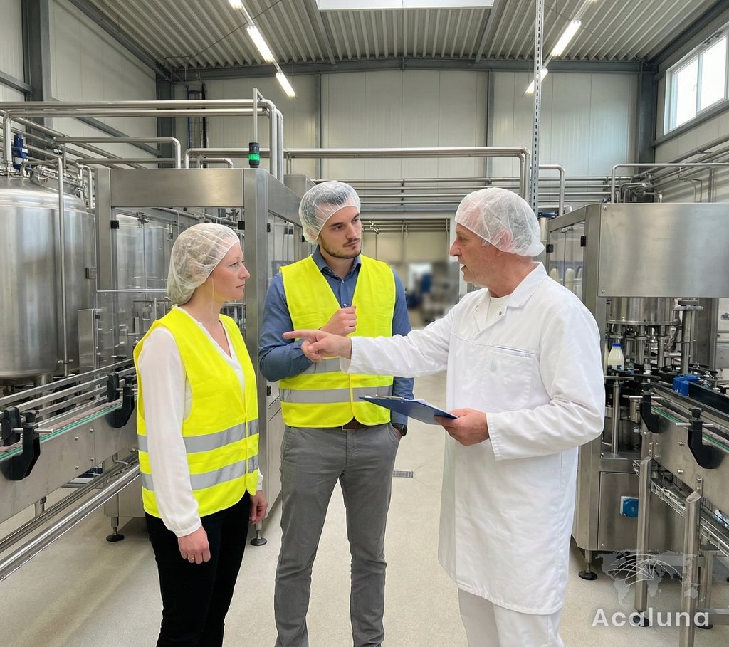 Betriebsbesuch in der Produktion eines Lebensmittelherstellers