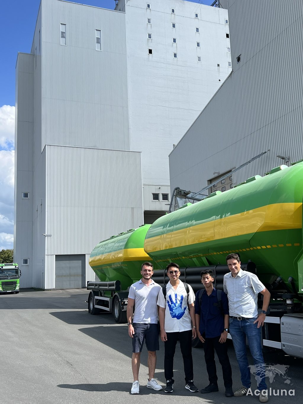 Apprentices visiting an industrial production site in Germany